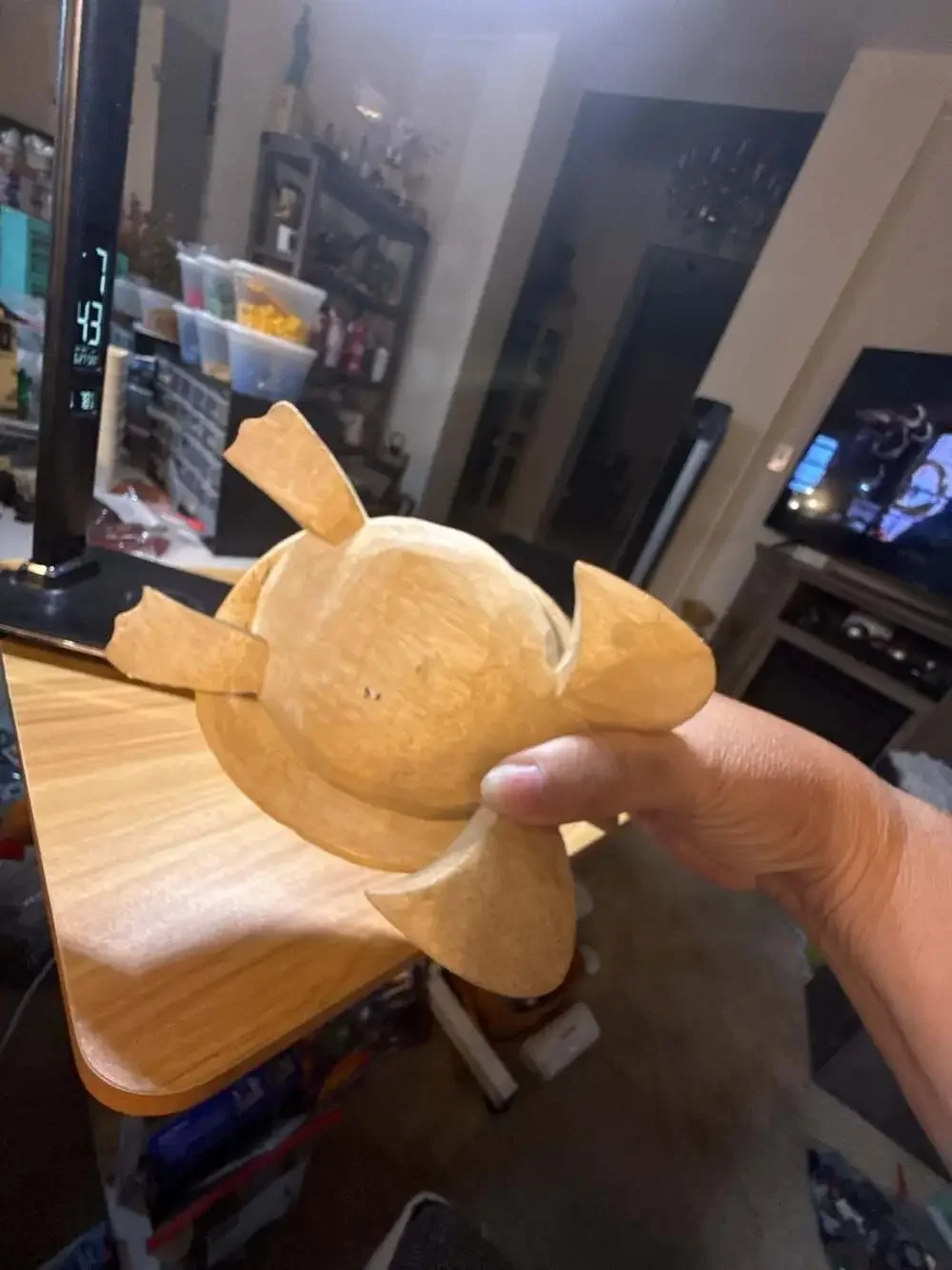 Vintage Hand-Carved Wooden Sea Turtle Trinket Box